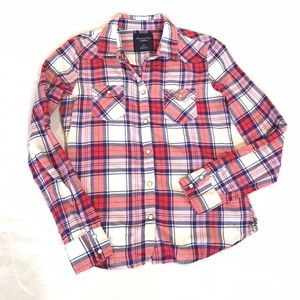 🌟HP🌟American Eagle Plaid in Red, Pink, Navy S/P